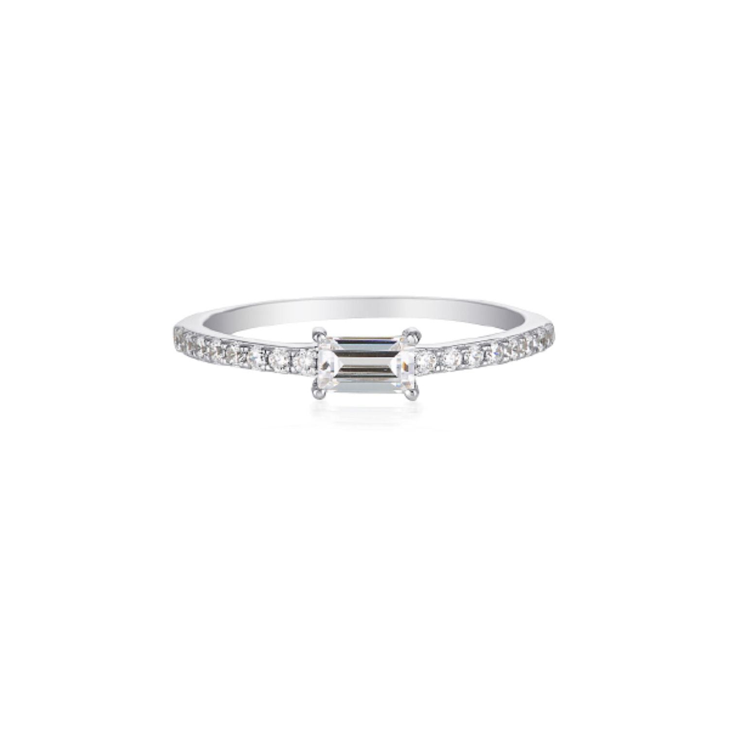 Georgini - Mika Baguette Sterling Silver Cubic Zirconia Ring