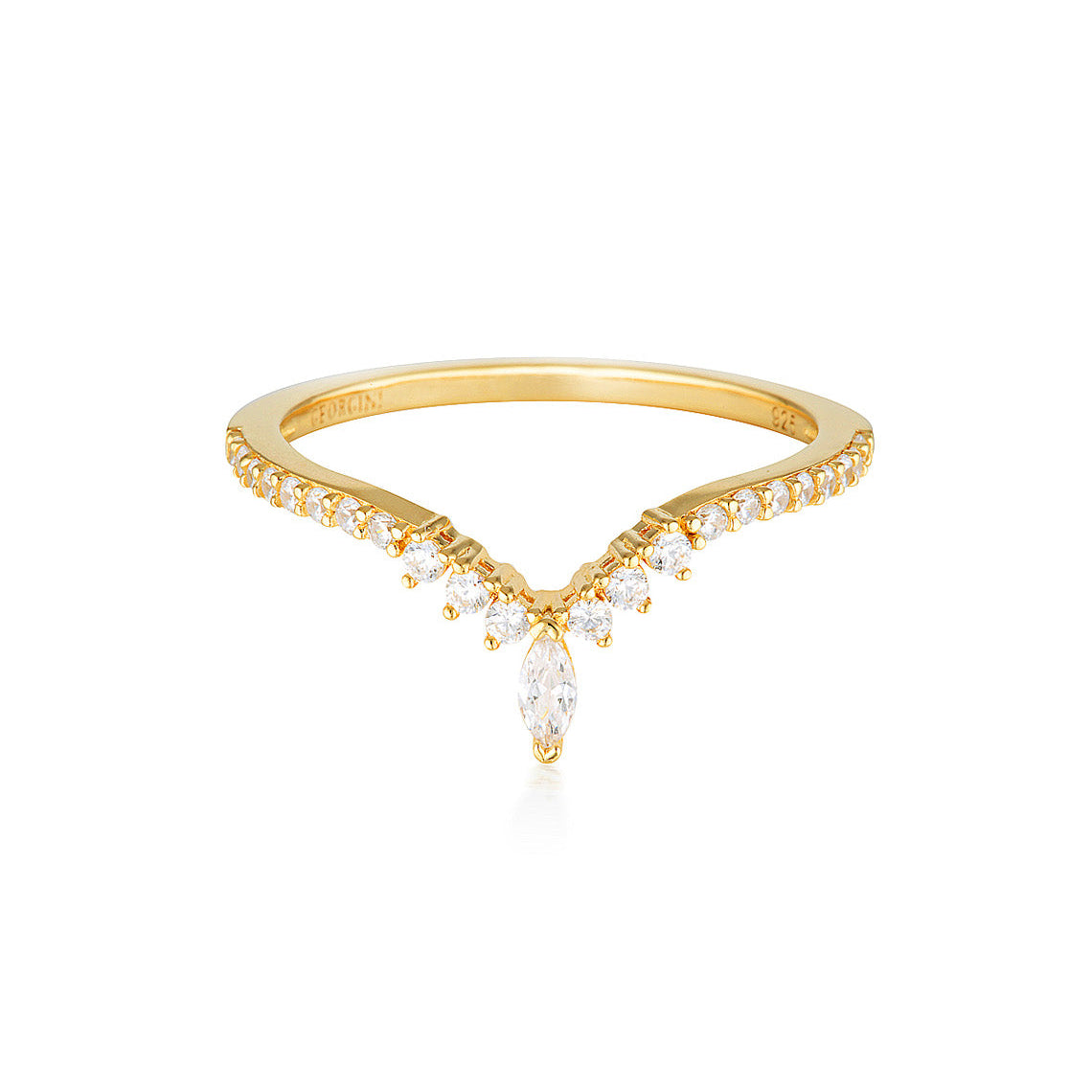 Rock Star Tiara Gold Ring
