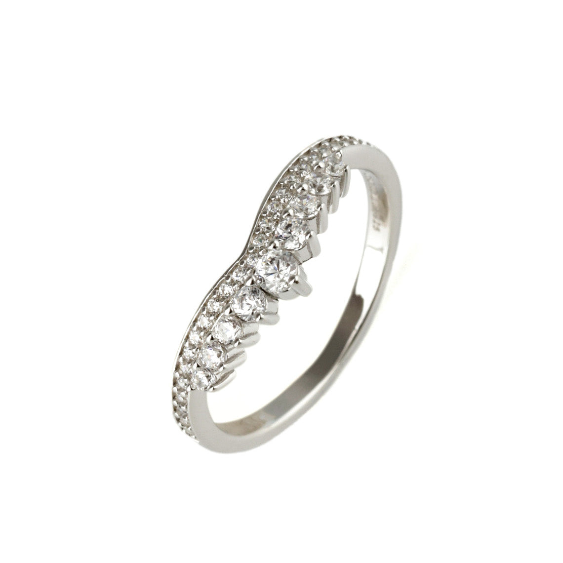 Princess Tiara Ring Silver