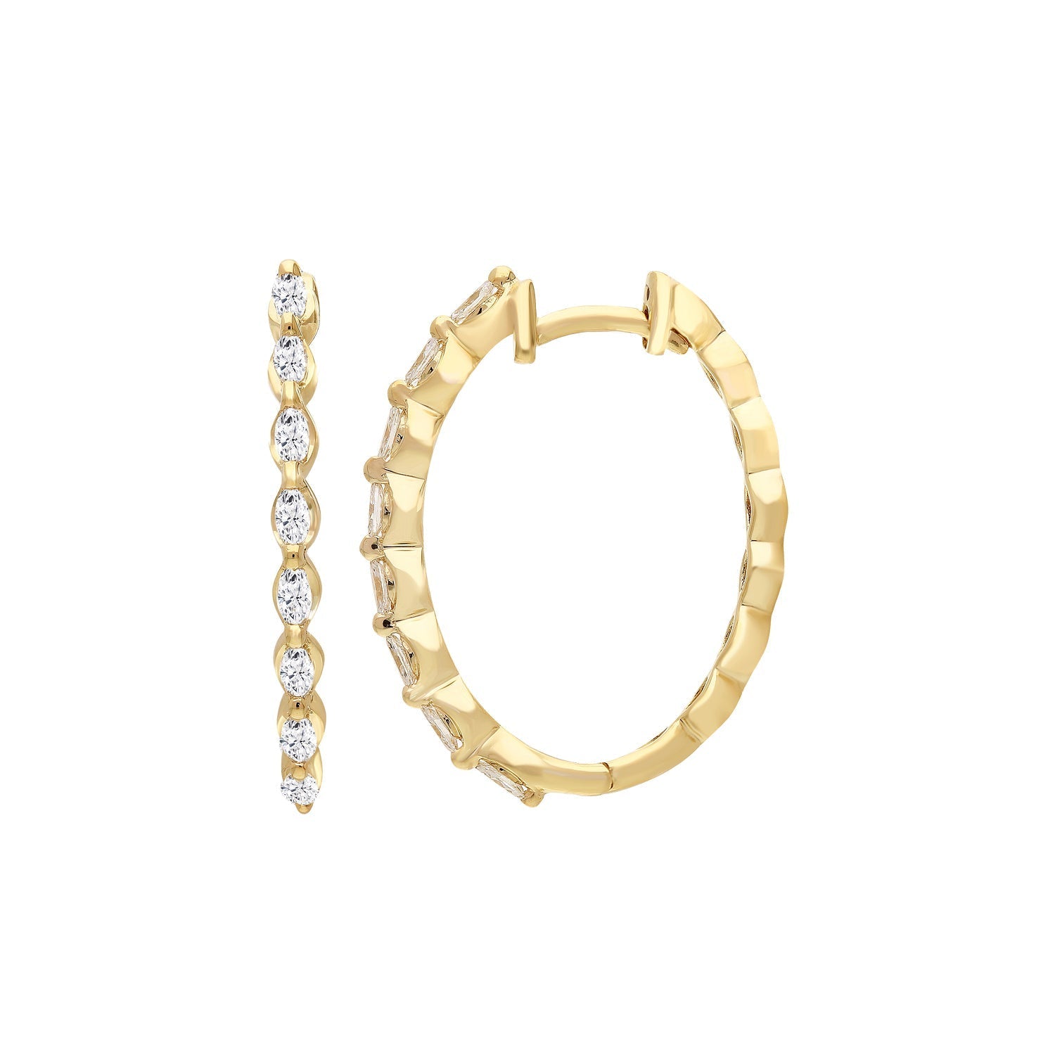 0.48ct Lab Grown Diamond Earrings in 9ct Yellow Gold