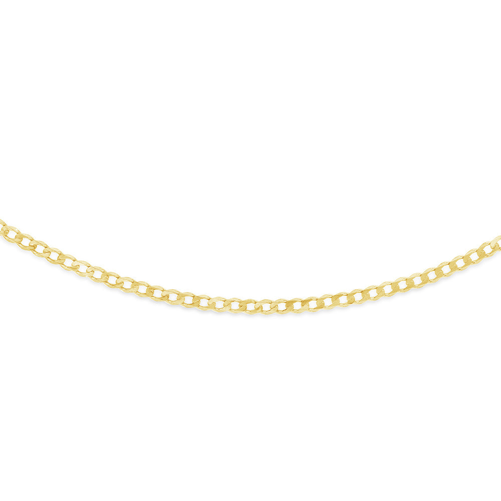 Solid Mens Curb Bracelet in 9ct Gold