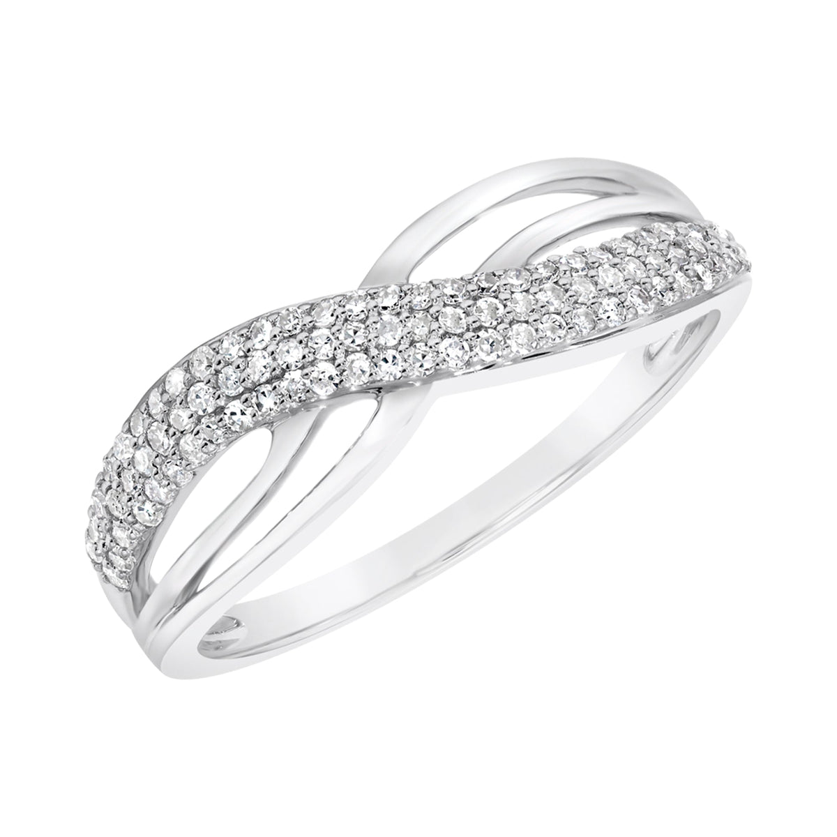 9ct White Gold Over 0.25ct TDW Diamond Ring