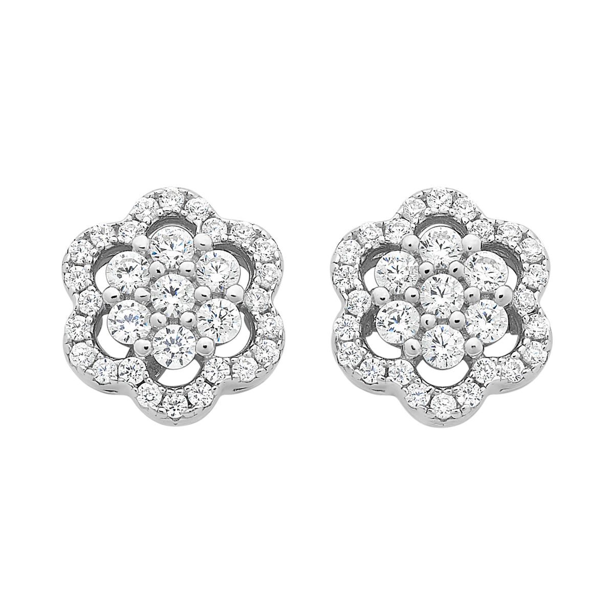 Sterling Silver Cubic Zirconia Earrings
