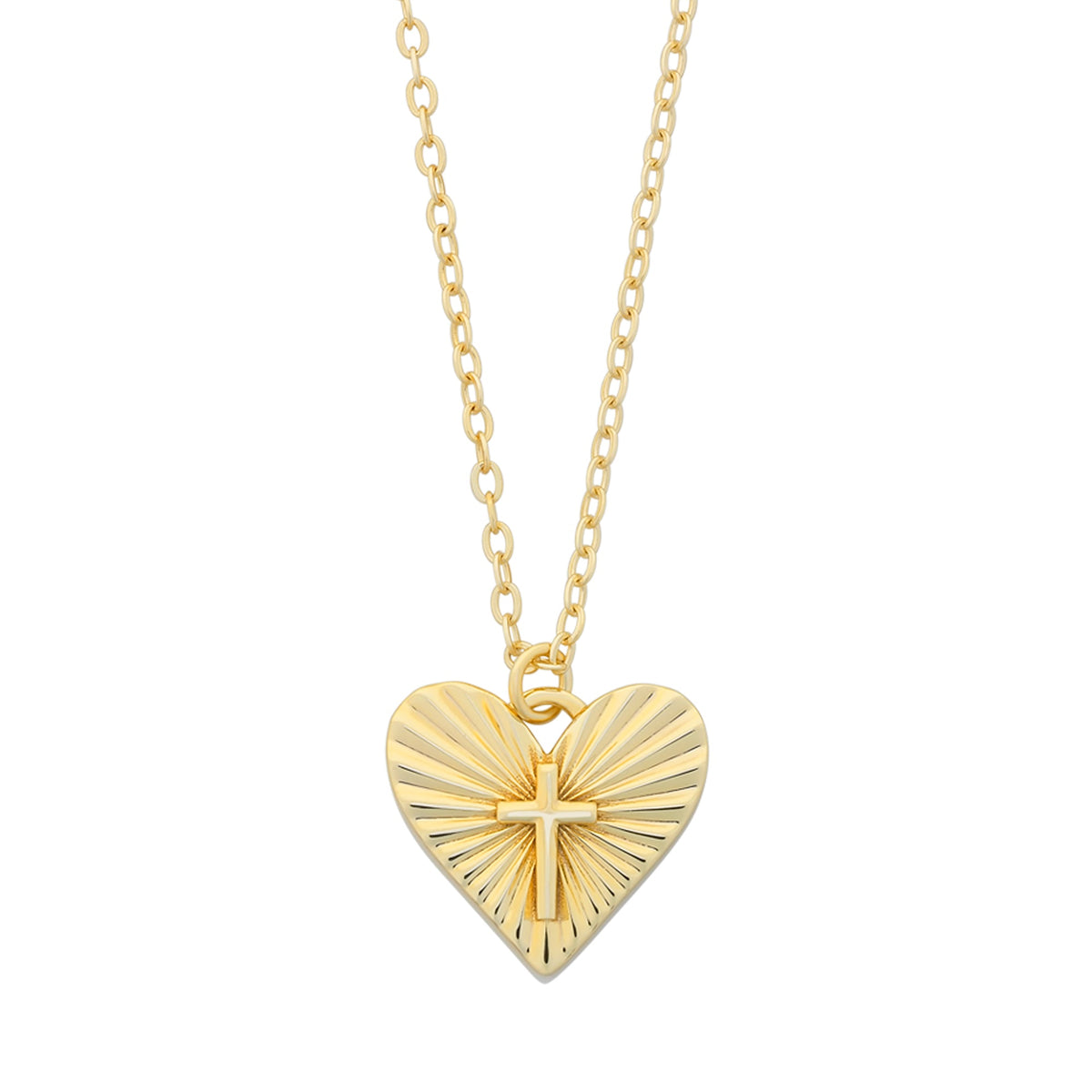 Gold-Plated Sterling Silver Heart Necklace
