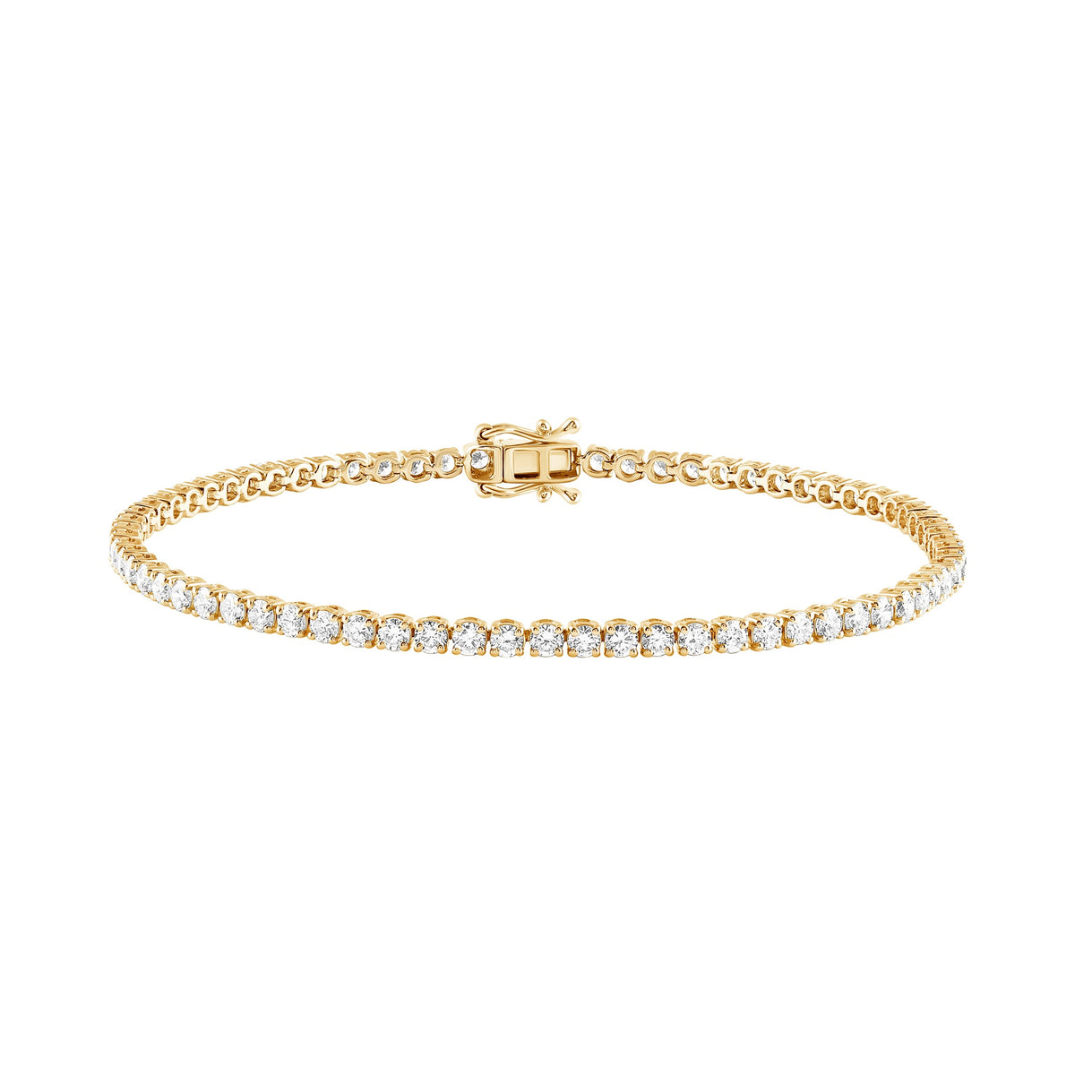 9ct Gold 3.00ct TDW Lab Grown Diamond Tennis Bracelet