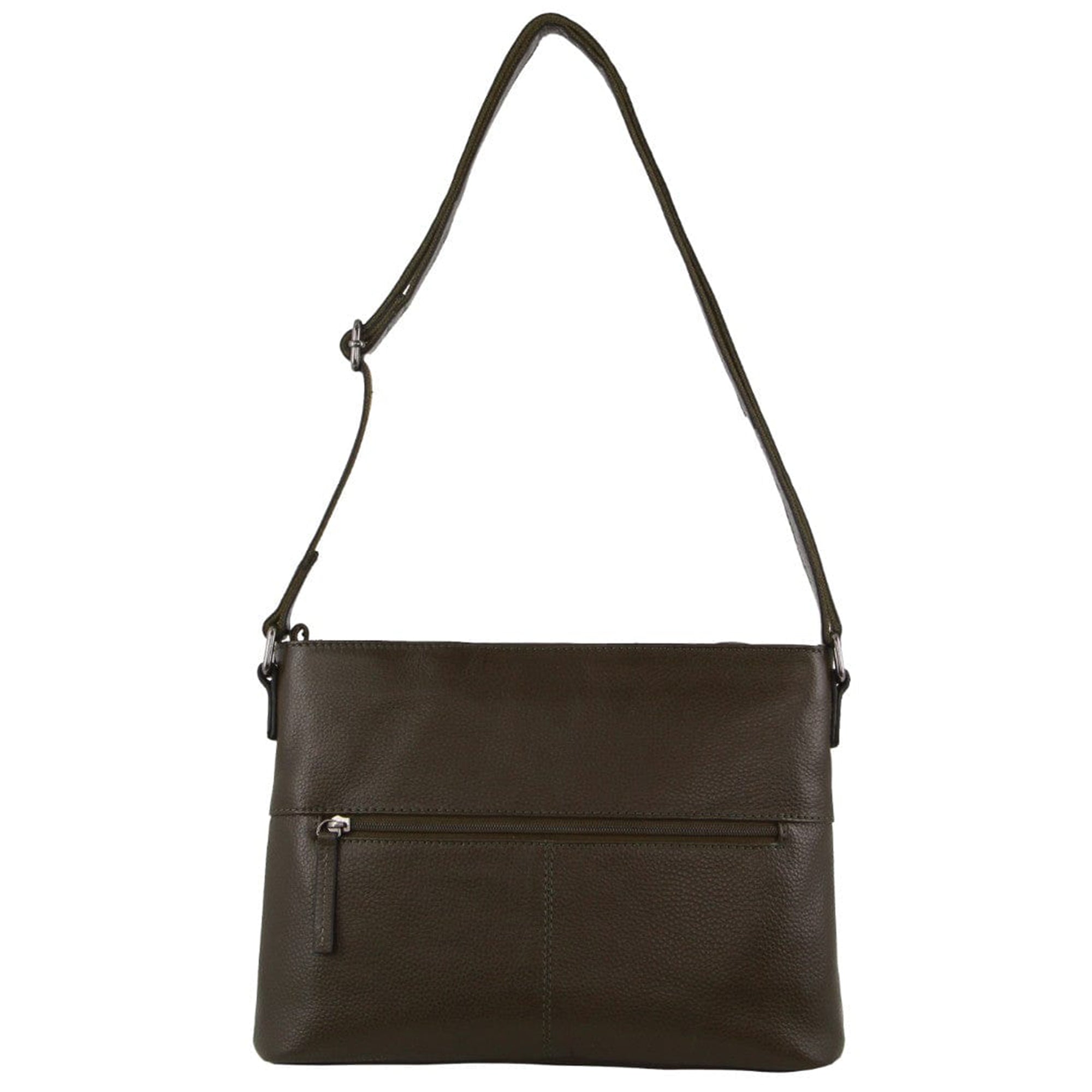 Milleni Ladies Genuine Leather Crossbody Bag in Grape Leaf