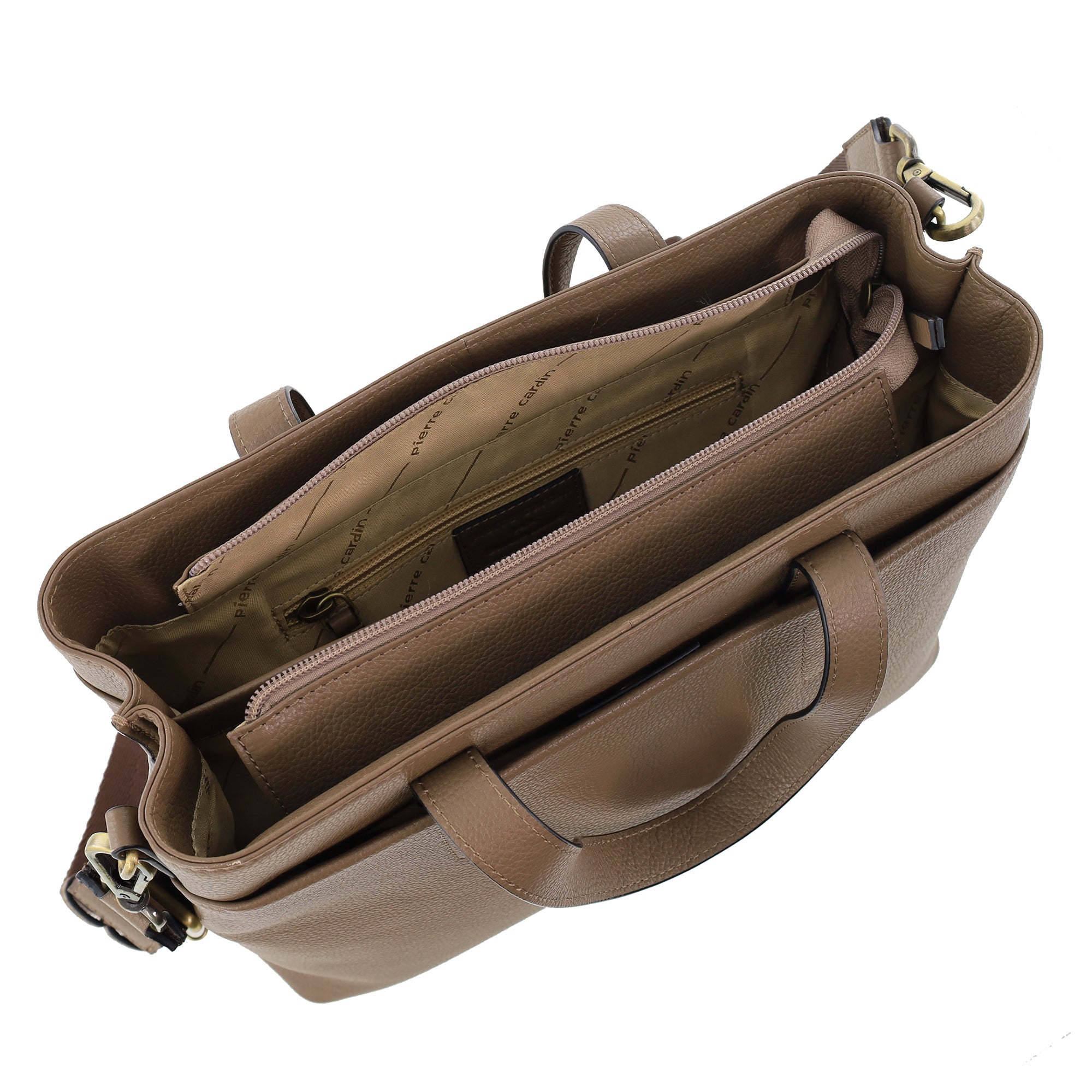 Pierre Cardin Leather Crossbody Bag in Oak