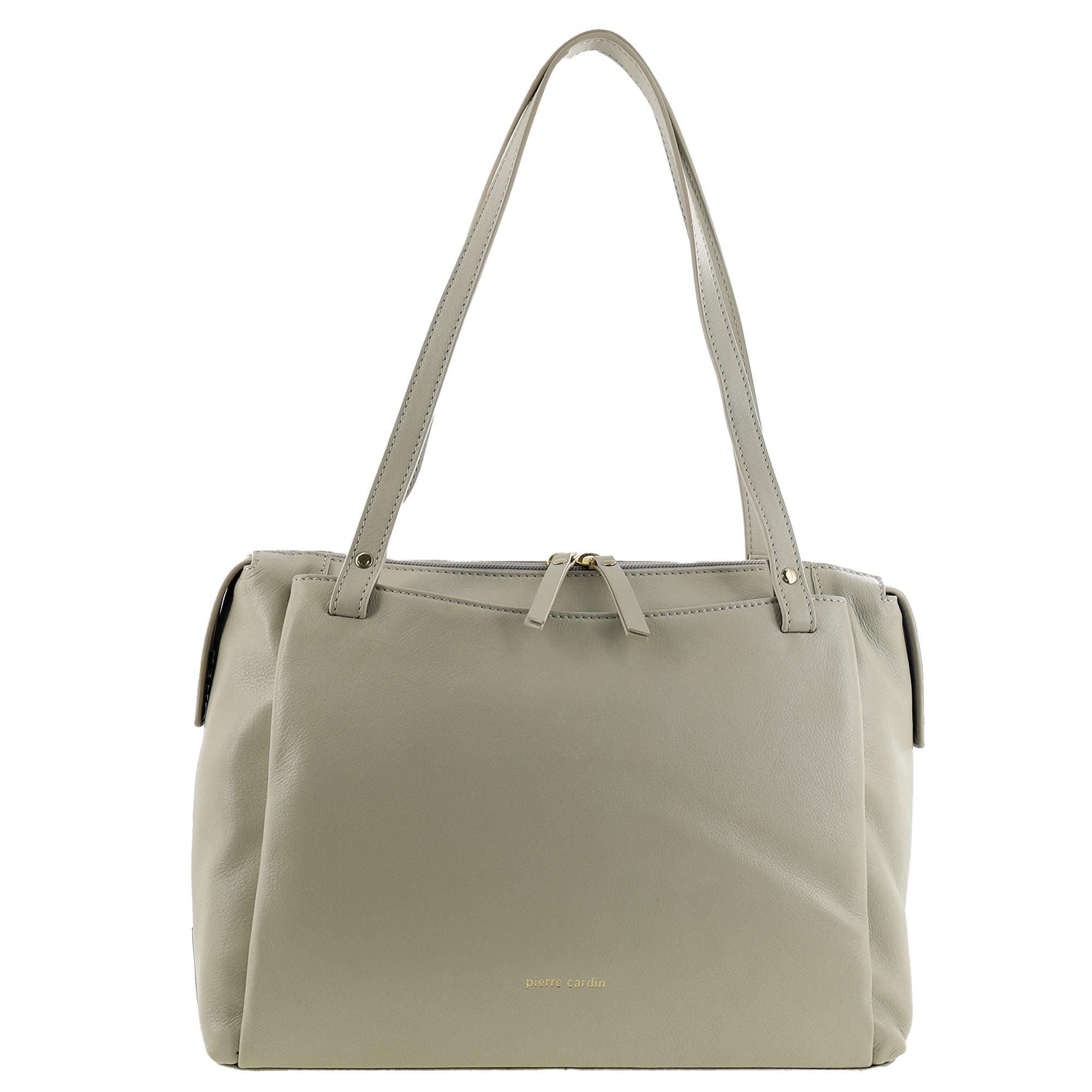 Pierre Cardin Leather Tote Bag in Bone