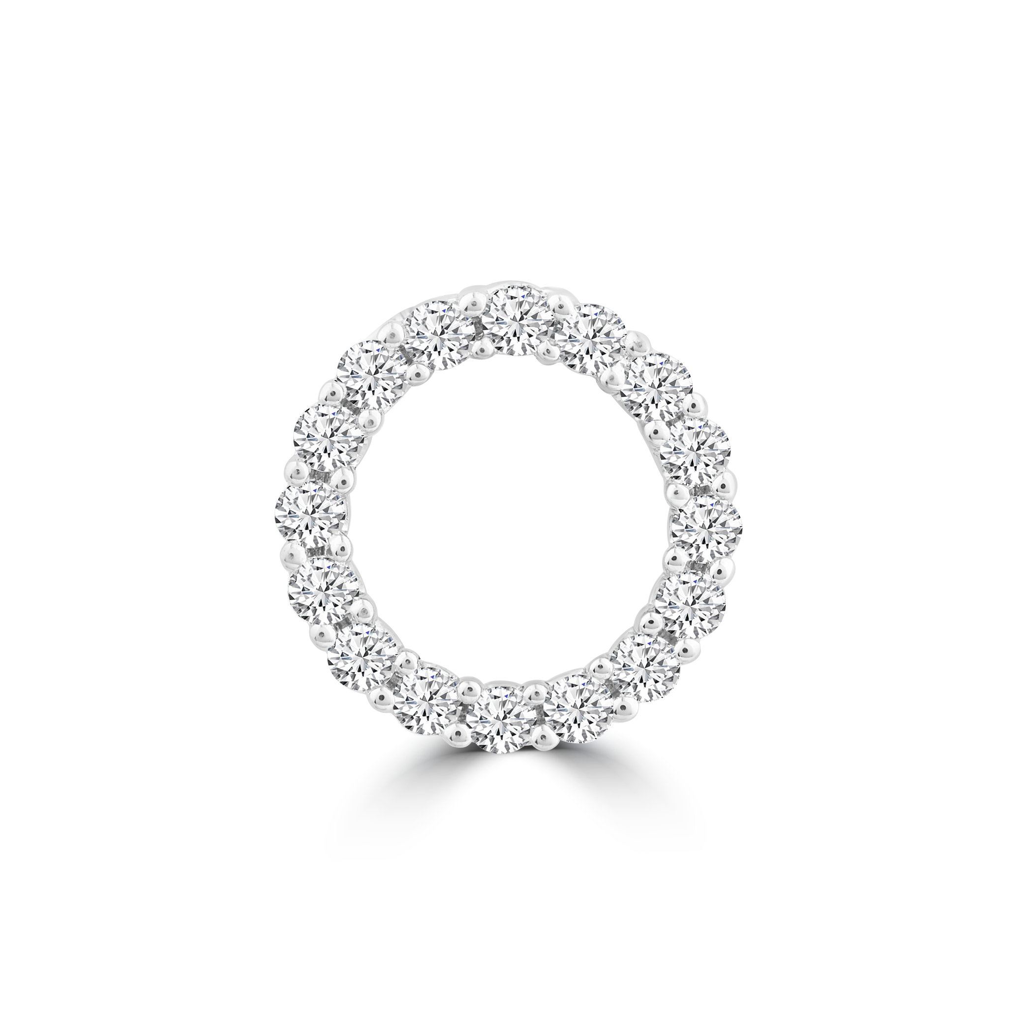 Diamond Pendant with 0.10ct Diamonds in 9ct White Gold - PF-6111-W
