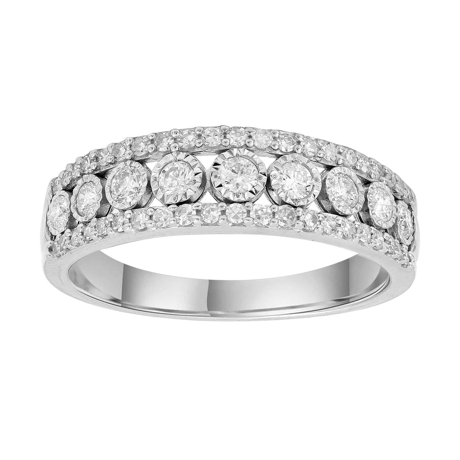 Ring with 0.50ct Diamonds in 9ct White Gold