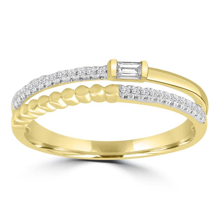 Diamond Ring with 0.10ct Diamonds in 9ct Yellow Gold