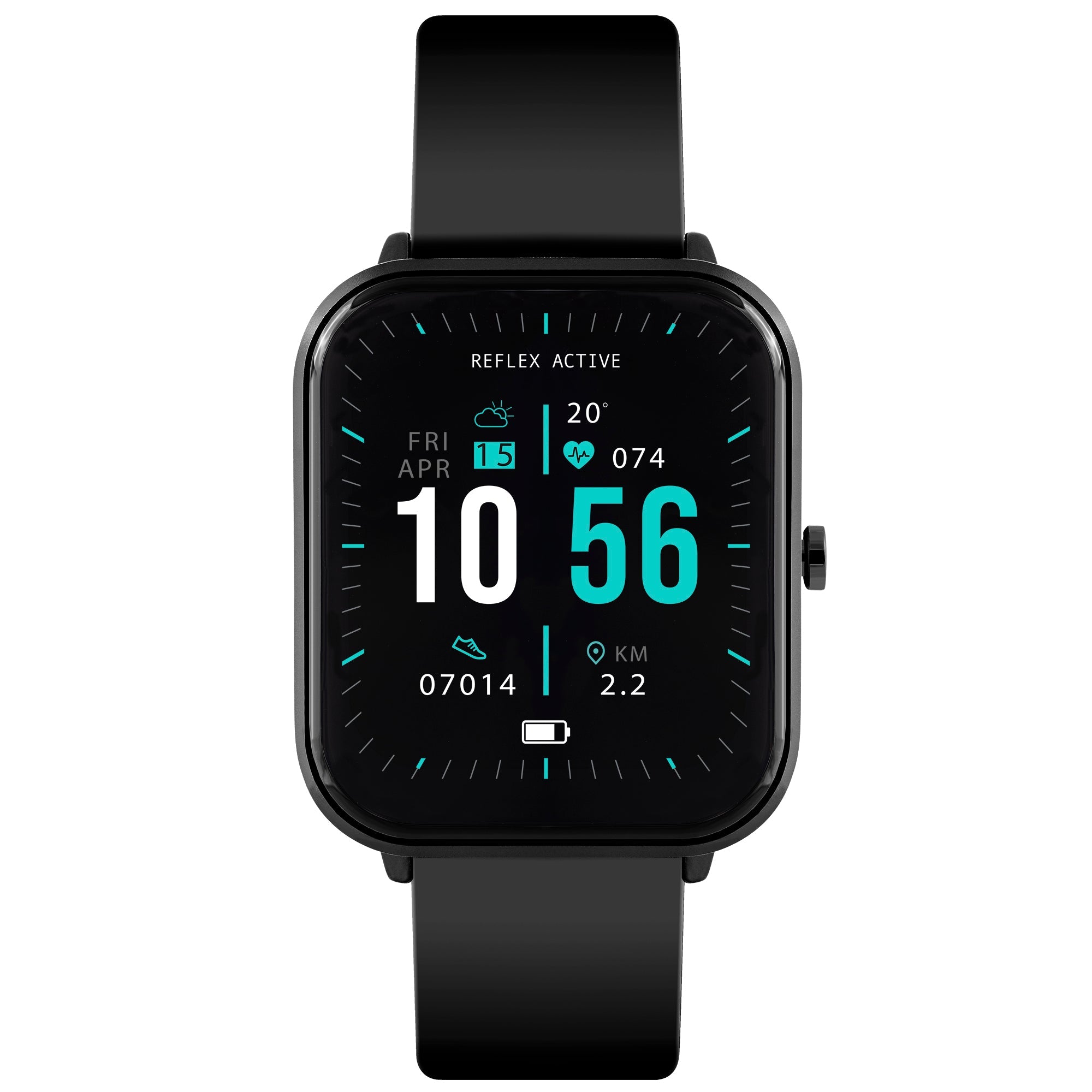 Reflex Active Series 15 Black Case Black Silicone Strap RA15-2144 NEW