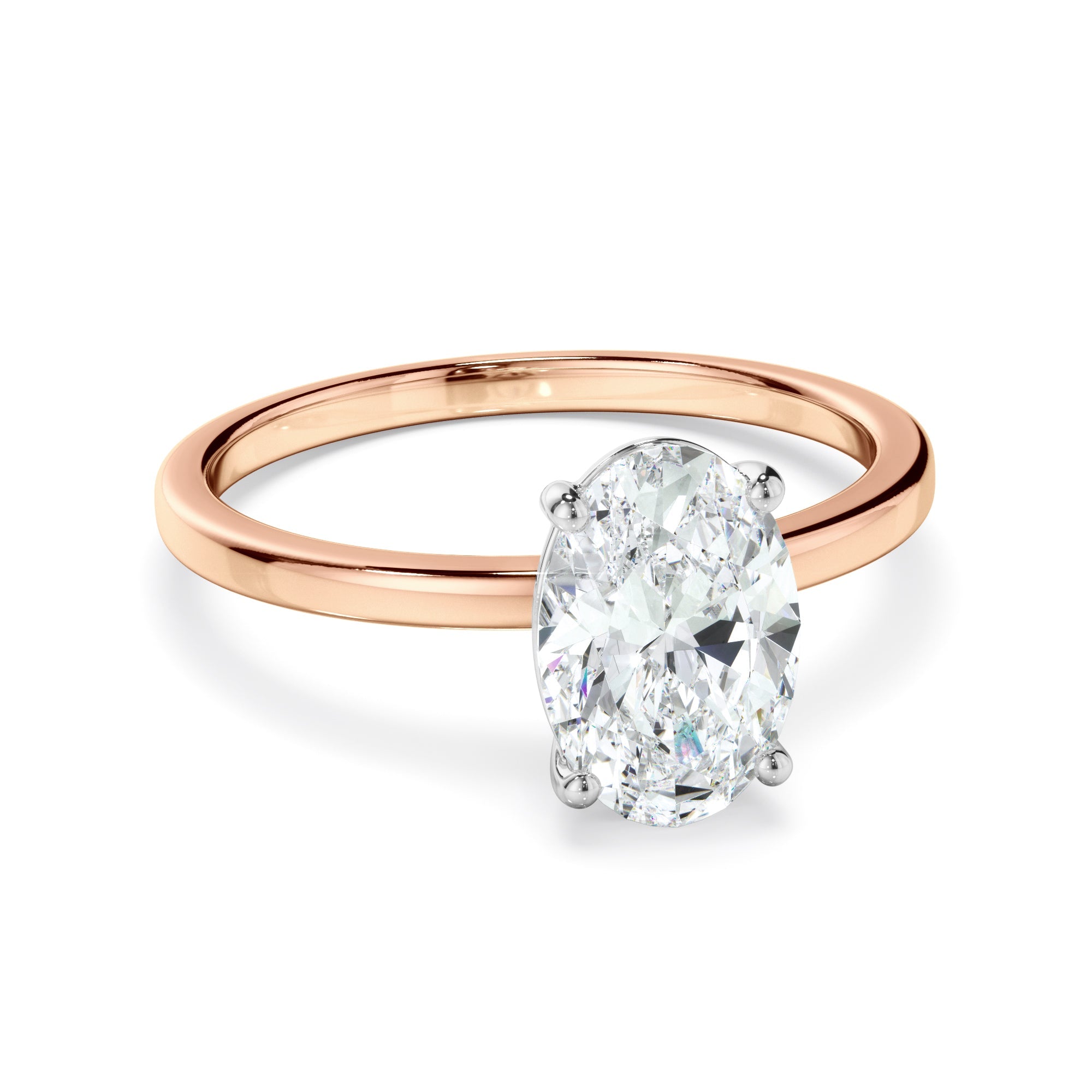 1ct Oval Cut Laboratory-Grown Diamond Solitaire Engagement Ring