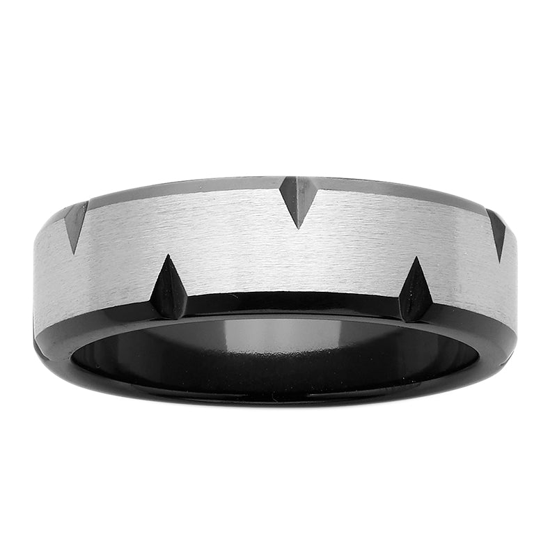 Natural & Blackened Zirconium Ring