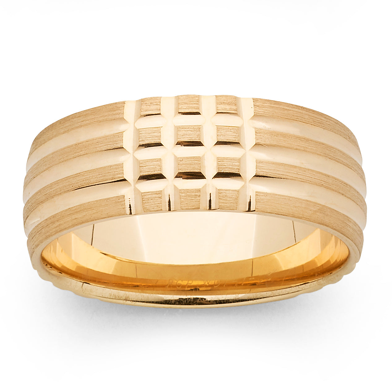 9ct Yellow Gold Patterned Ring