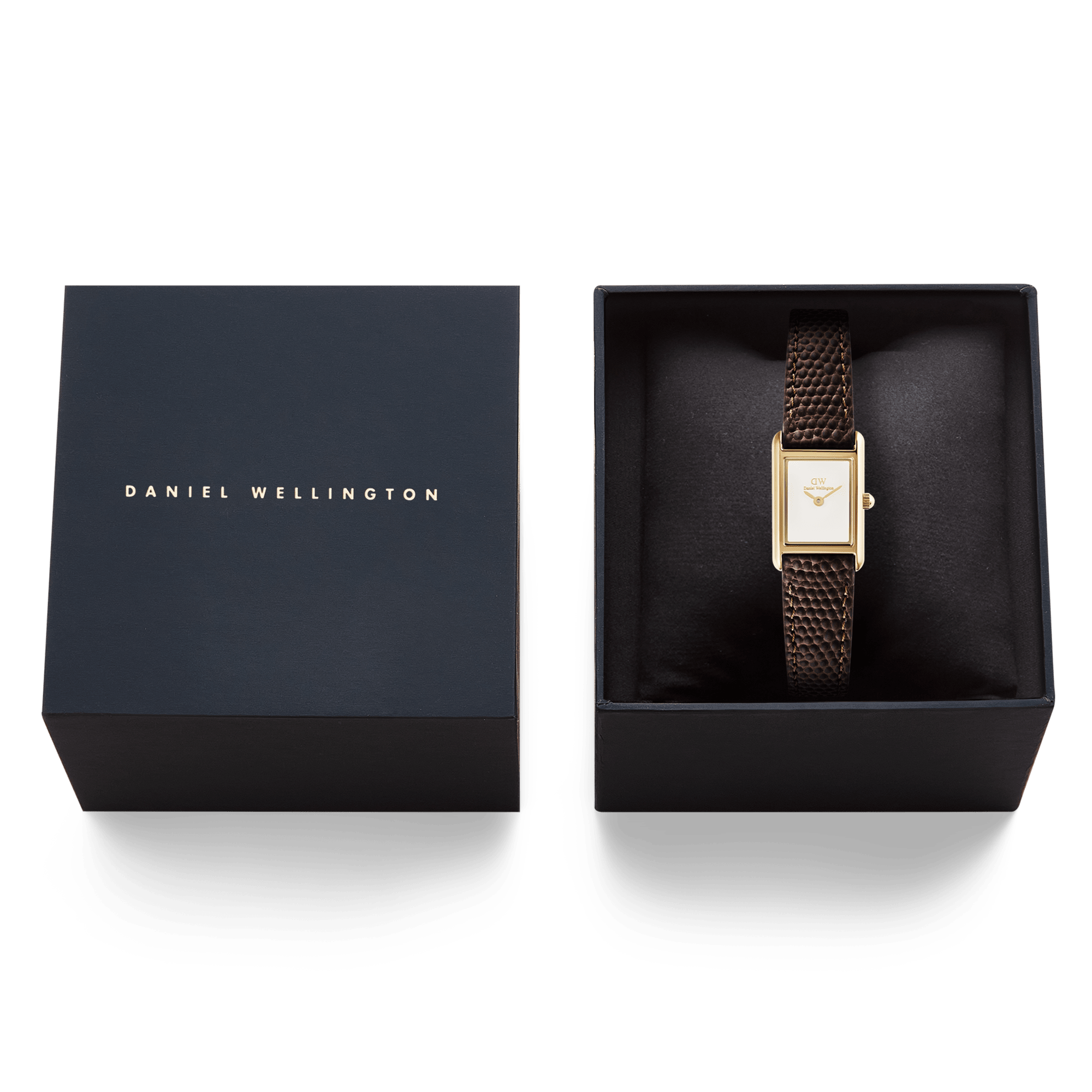 Daniel Wellington Bound Mini Dark Brown Lizard Gold