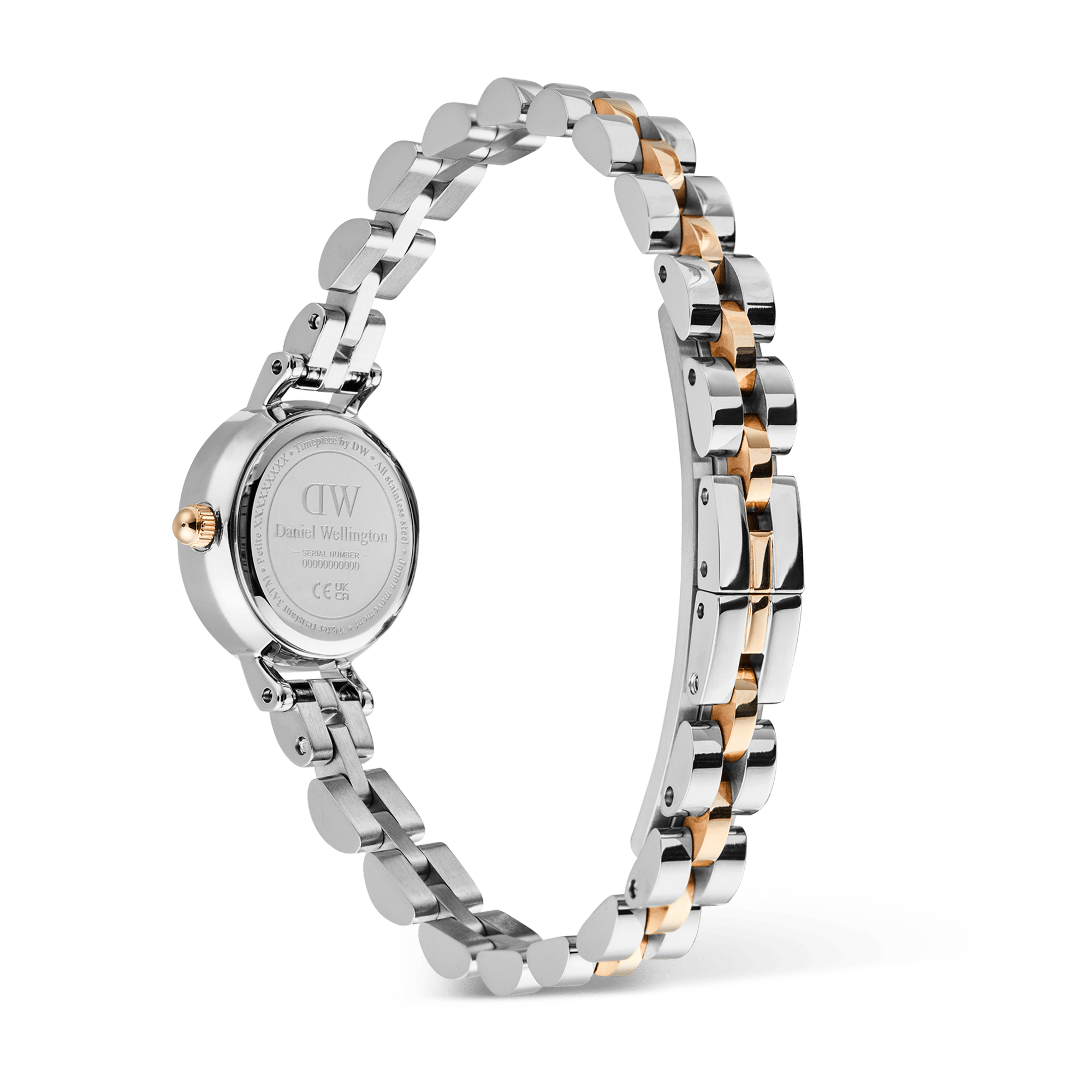 Daniel Wellington Petite Mini Arch 3-Link Two Tone Rose Gold