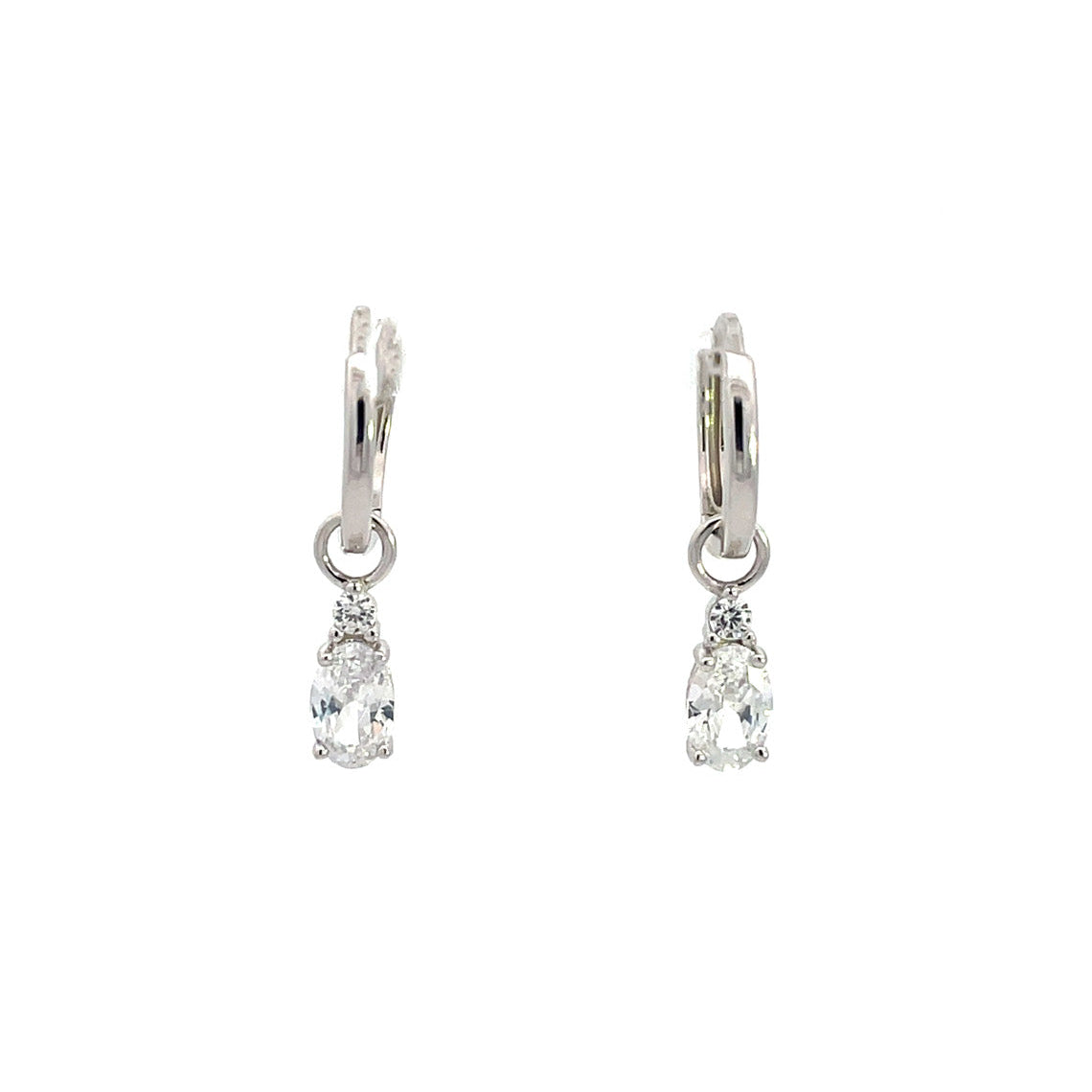 A Christmas Journey Baby Oval Earrings Silver