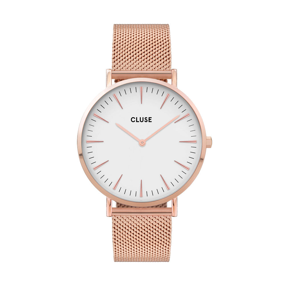 CLUSE Boho Chic Mesh Rose Gold & White CW0101201001