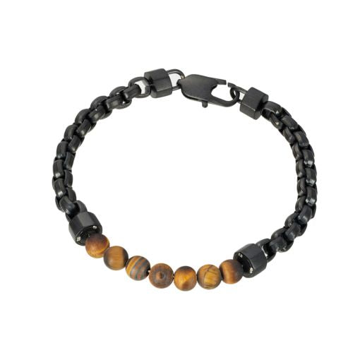 Stainless Steel Tiger's Eye Bracelet