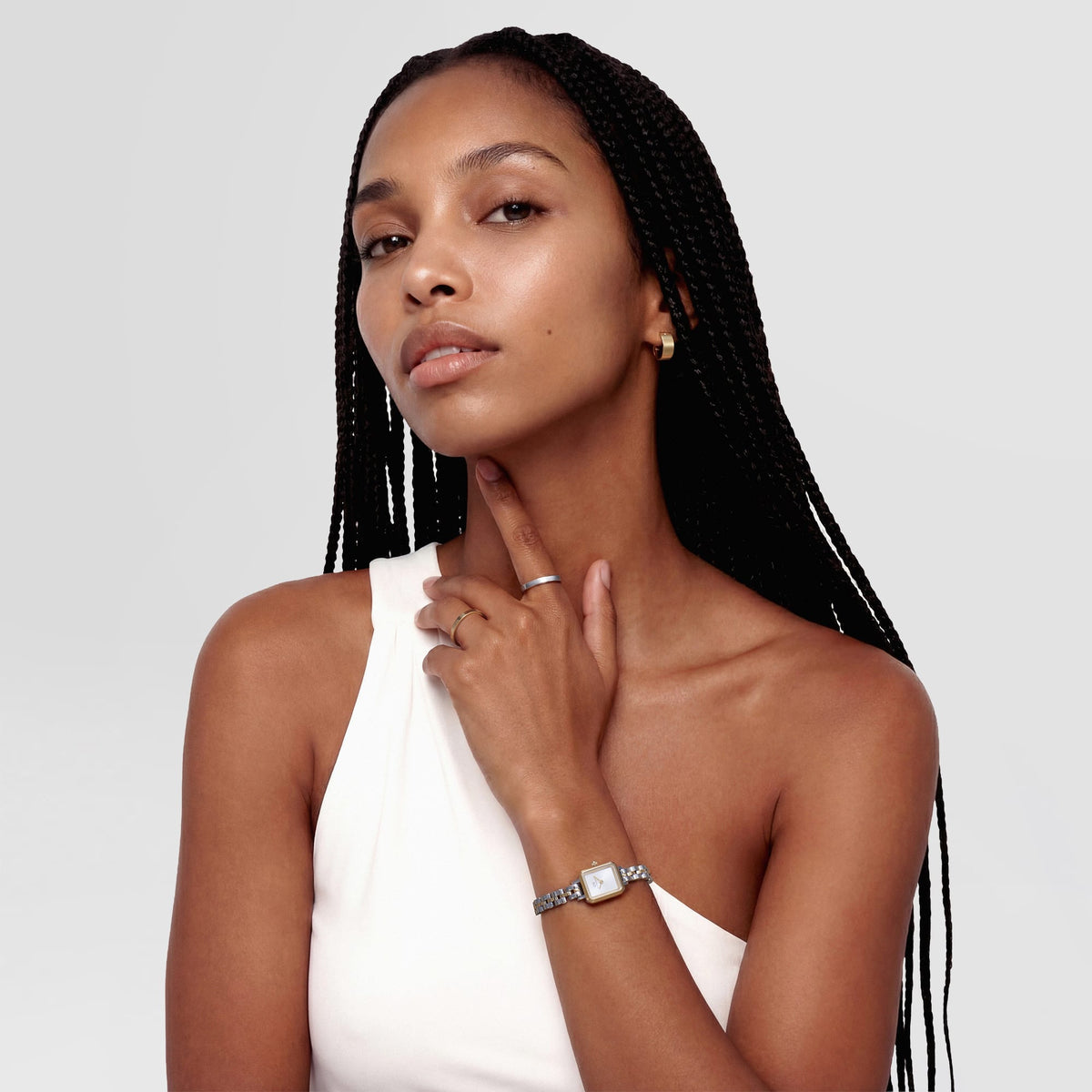 Daniel Wellington Quadro Mini Arch 3-Link Two Tone Gold