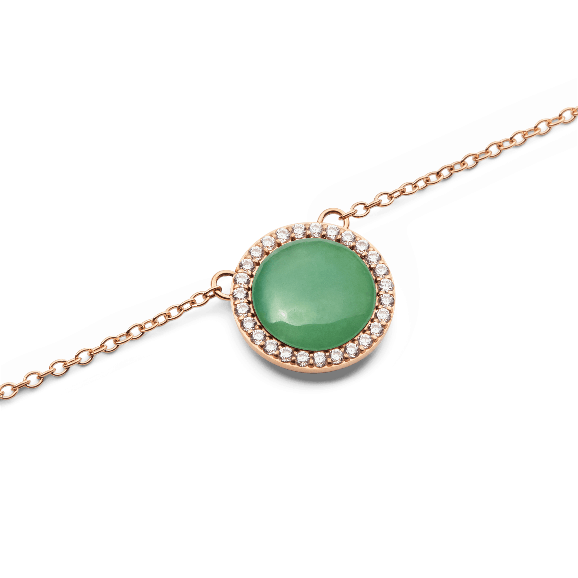 Daniel Wellington Audrey Necklace Jade Rose Gold