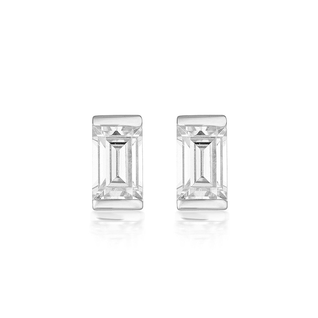 Mosaic Baguette Silver Stud