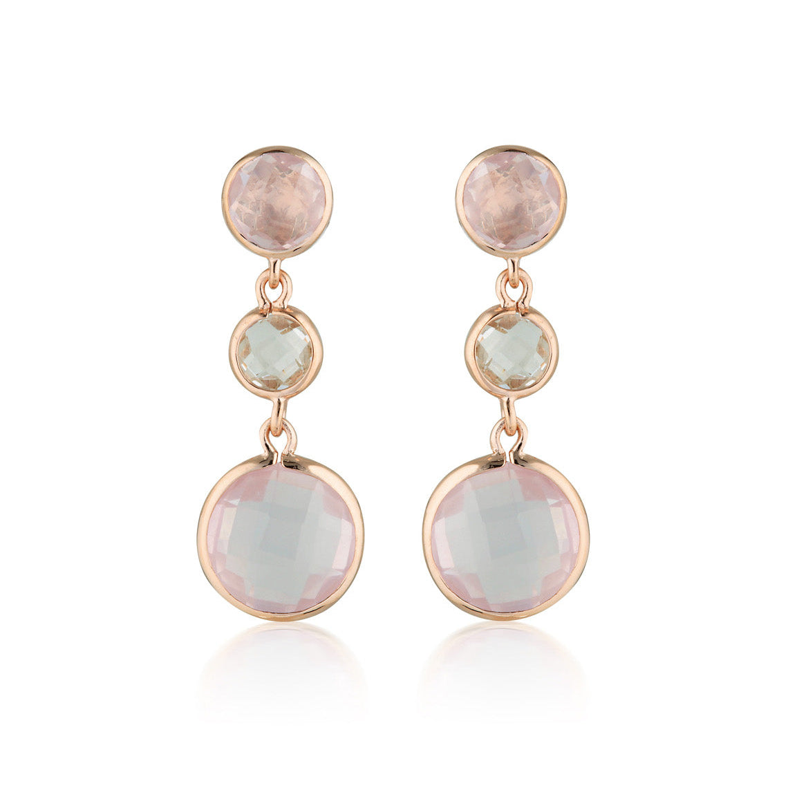 Diantha Rose Quartz Drop Earrings
