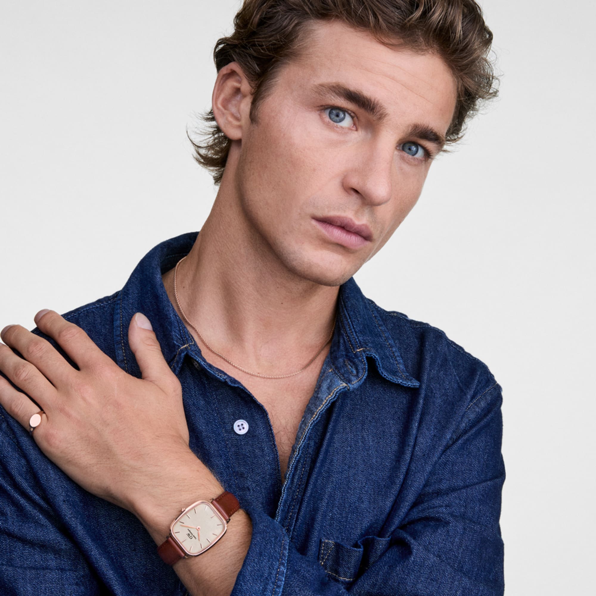 Daniel Wellington Tide Mesh Necklace Rose Gold 1.8