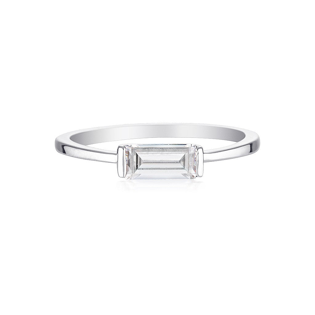 Ada Baguette Silver Ring