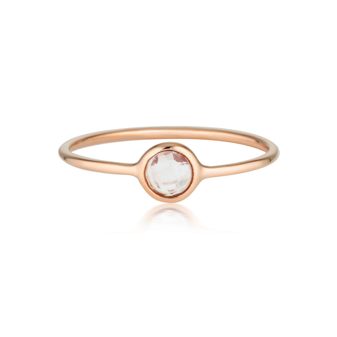 Eos Rose Quartz Rose Gold Ring