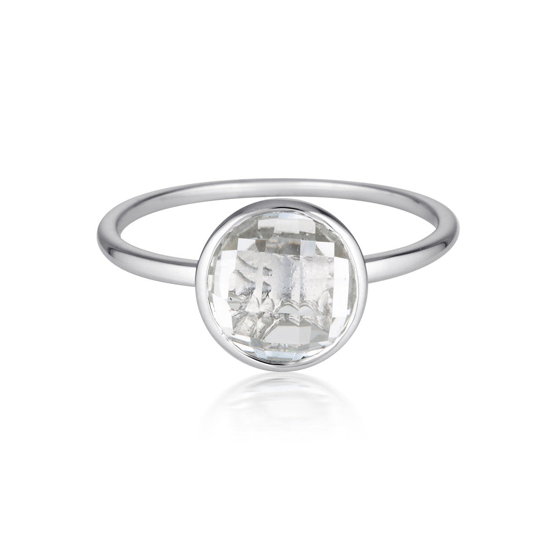 Rodos White Topaz Ring Silver - 9