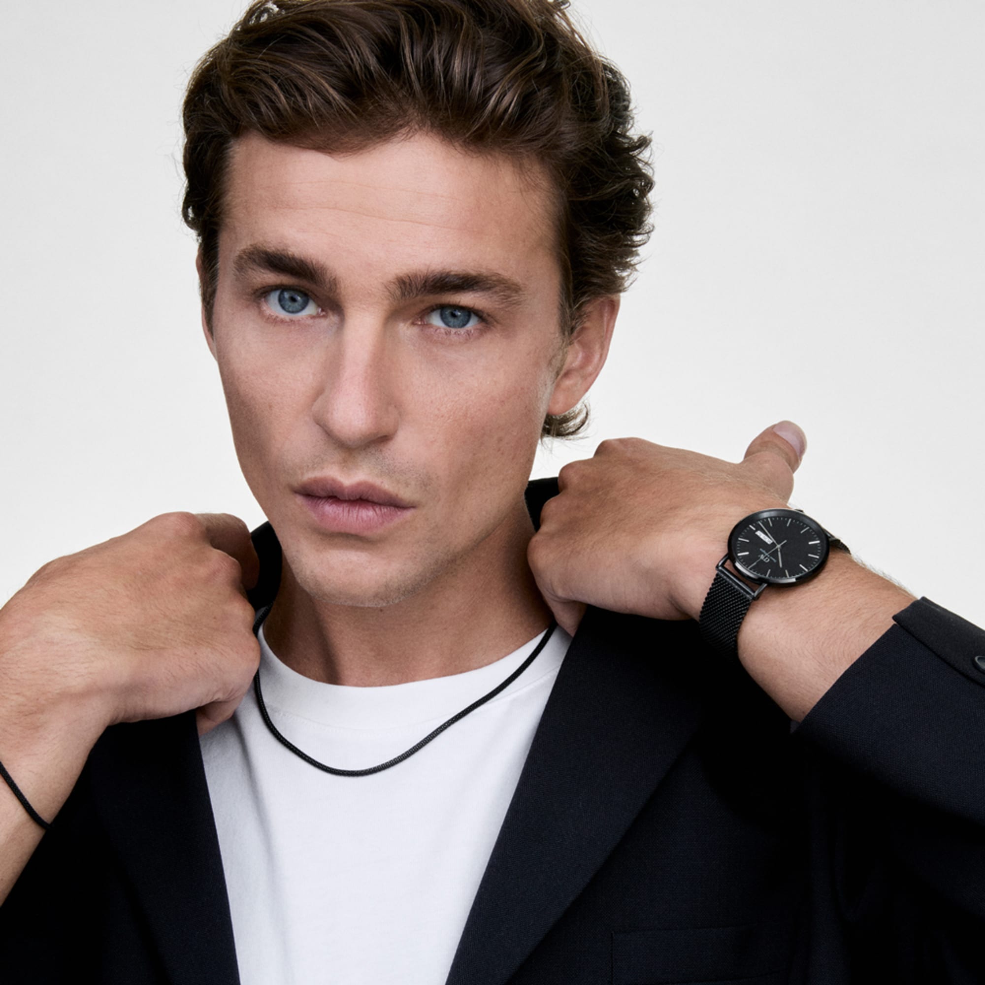 Daniel Wellington Tide Mesh Necklace Black 1.8