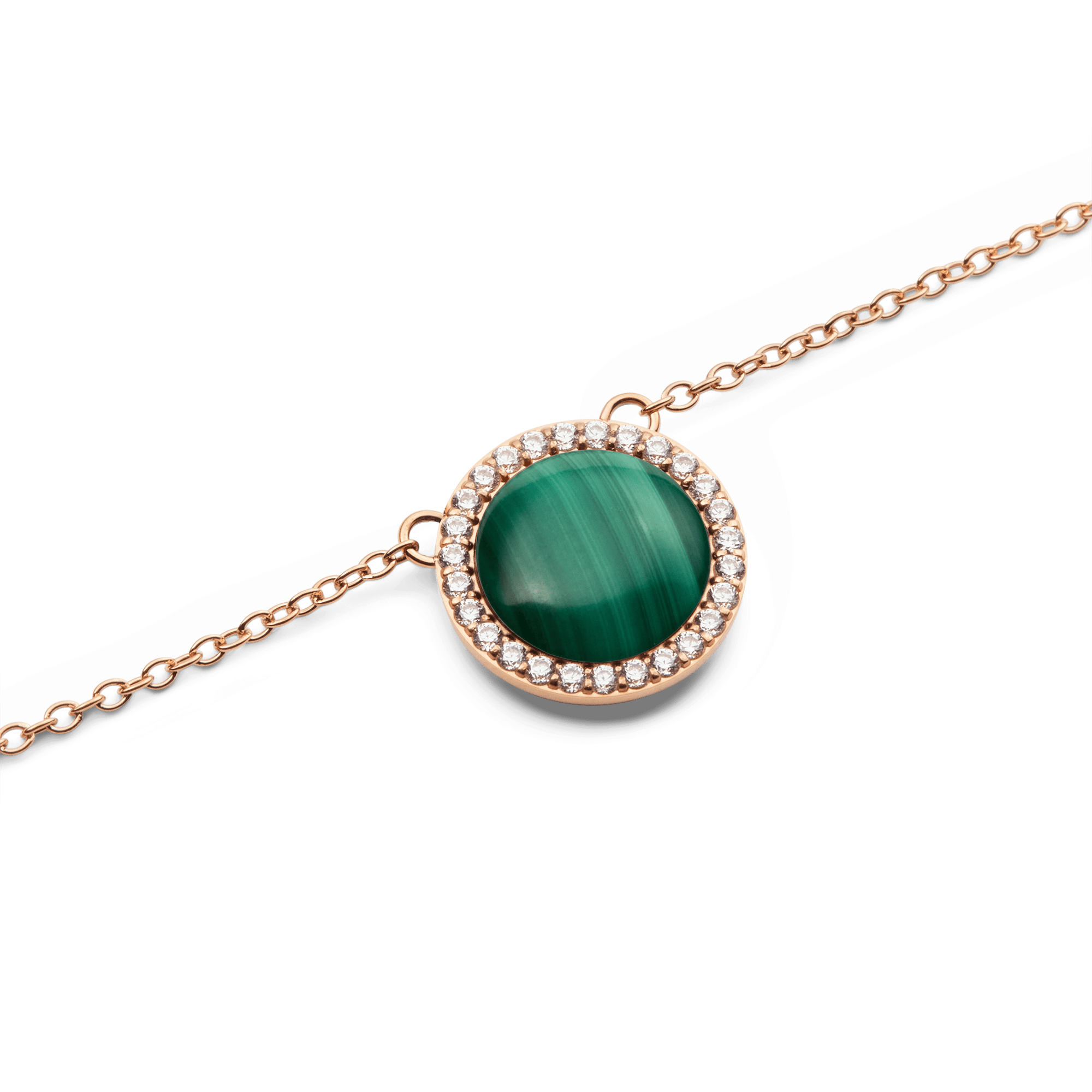 Daniel Wellington Audrey Necklace Malachite Rose Gold