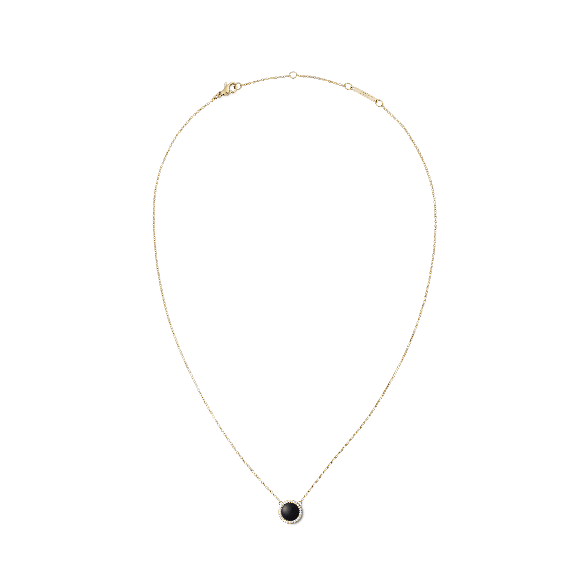 Daniel Wellington Audrey Necklace Black Agathe Gold