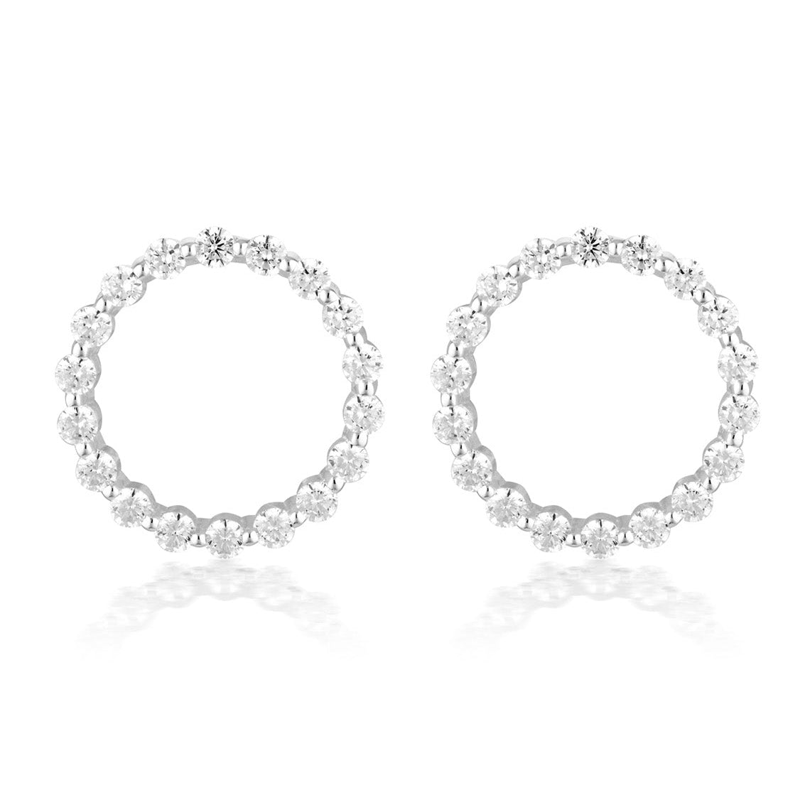 Large Circle Of Life Earring - Silver