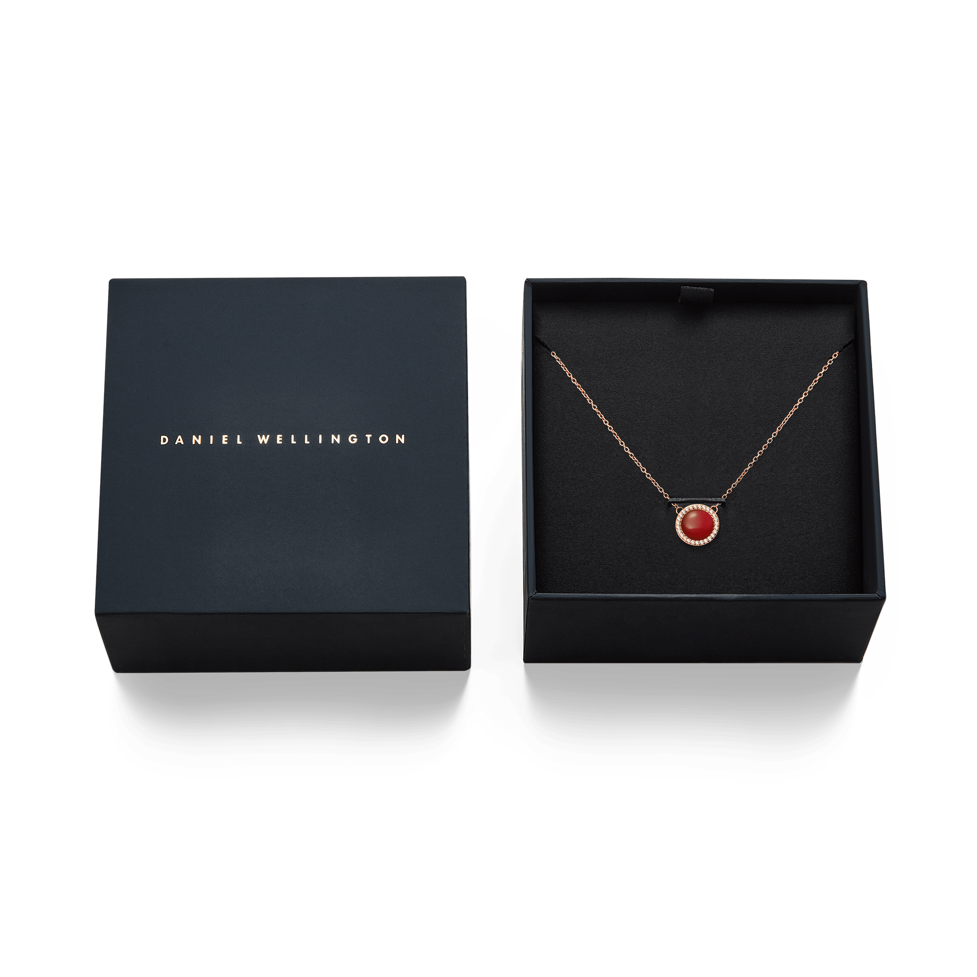 Daniel Wellington Audrey Necklace  Red Agathe Rose Gold