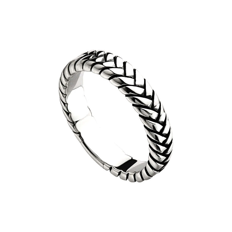 NAJO Tessera Mens Oxidised Ring