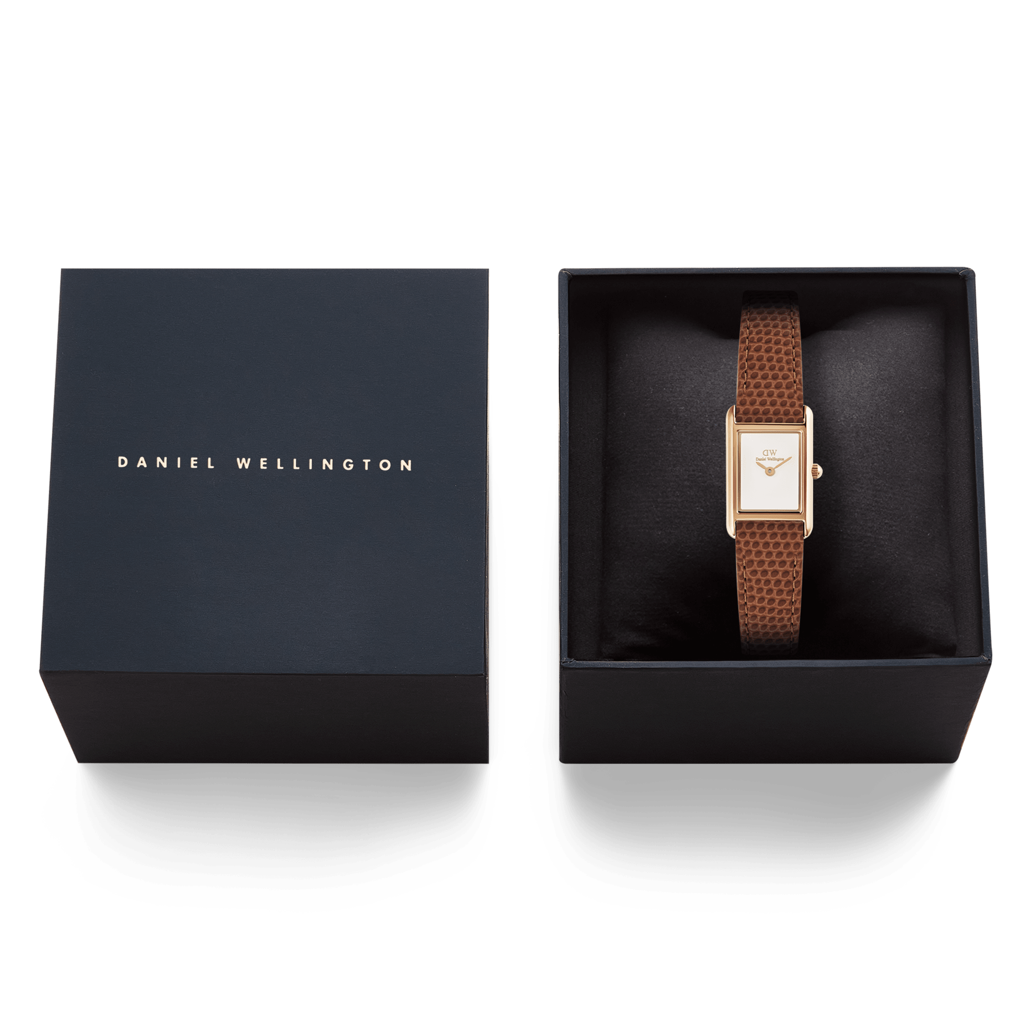 Daniel Wellington Bound Mini Light Brown Lizard Rose Gold