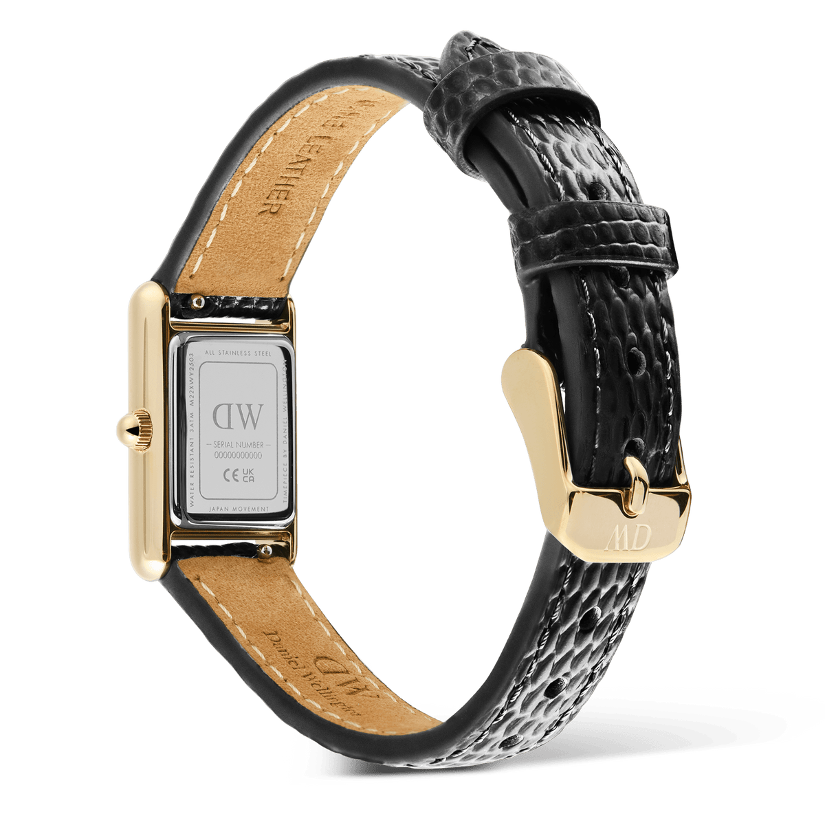 Daniel Wellington Bound Mini Black Lizard Gold