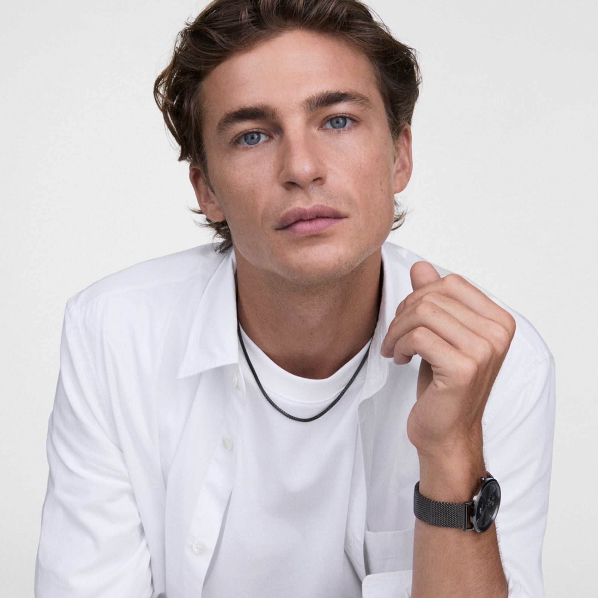 Daniel Wellington Tide Mesh Necklace Graphite 1.8