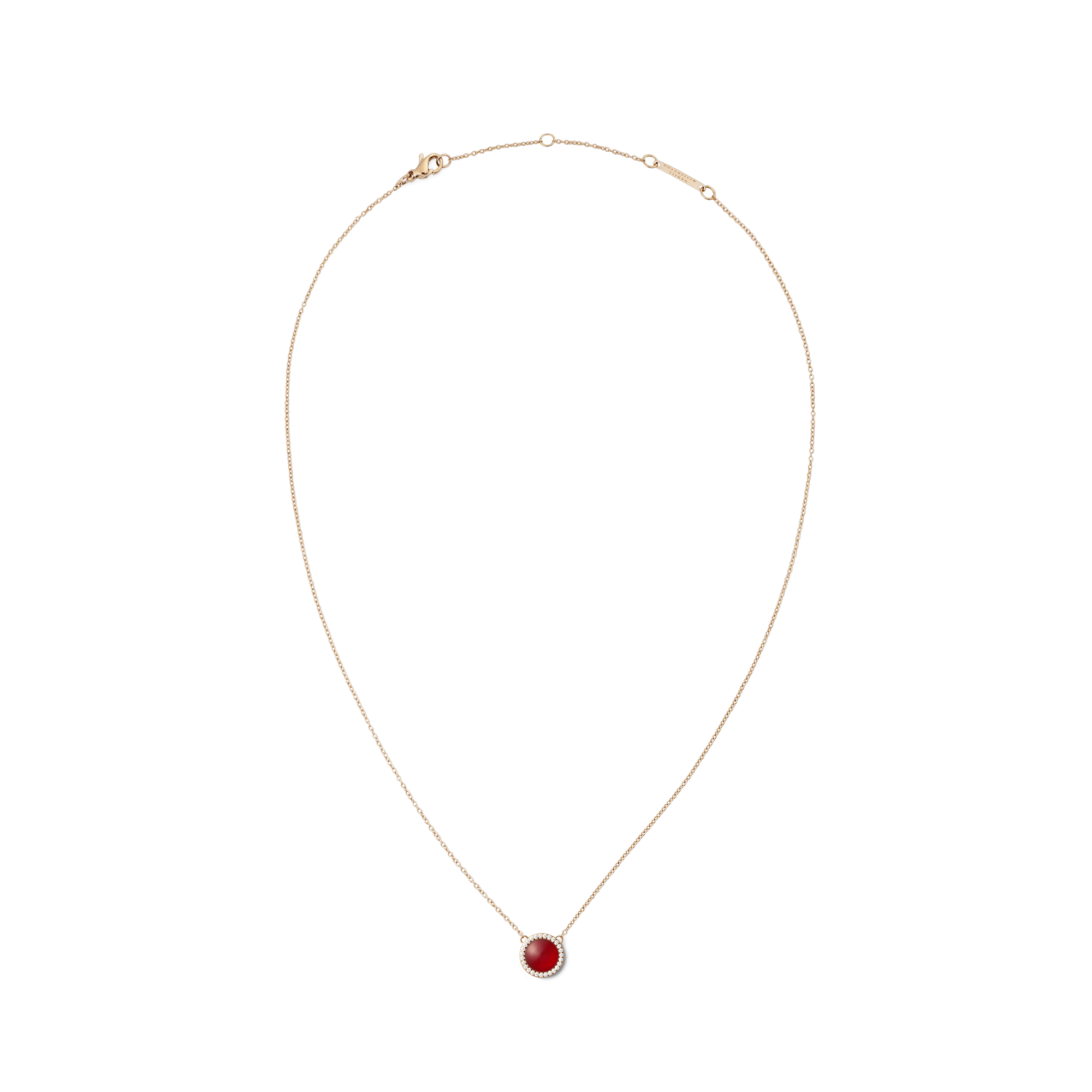 Daniel Wellington Audrey Necklace  Red Agathe Rose Gold