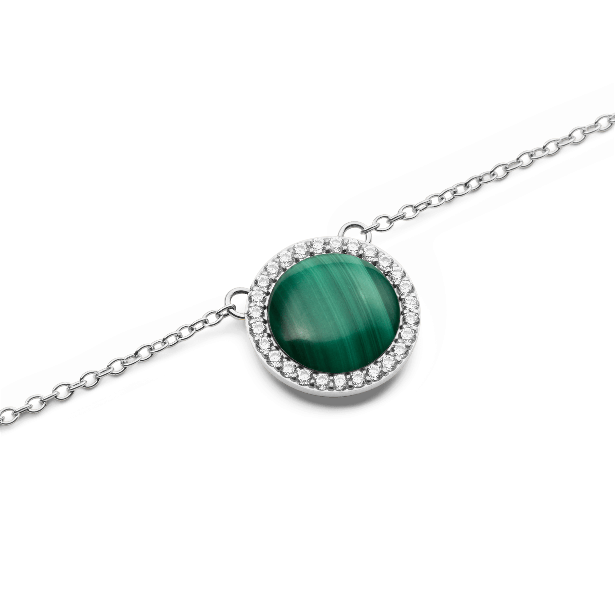 Daniel Wellington Audrey Necklace Malachite Silver
