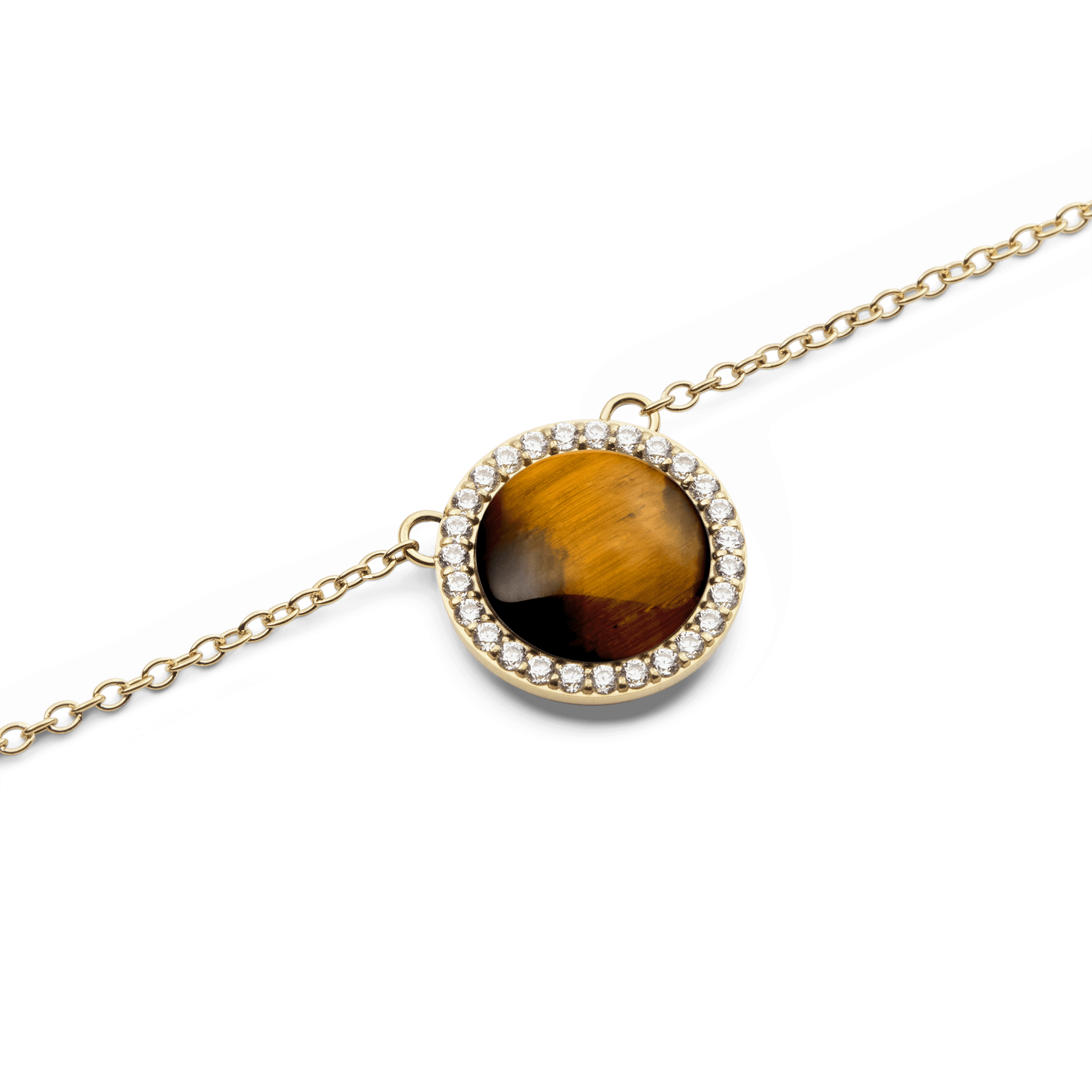 Daniel Wellington Audrey Necklace Tiger Eye Gold