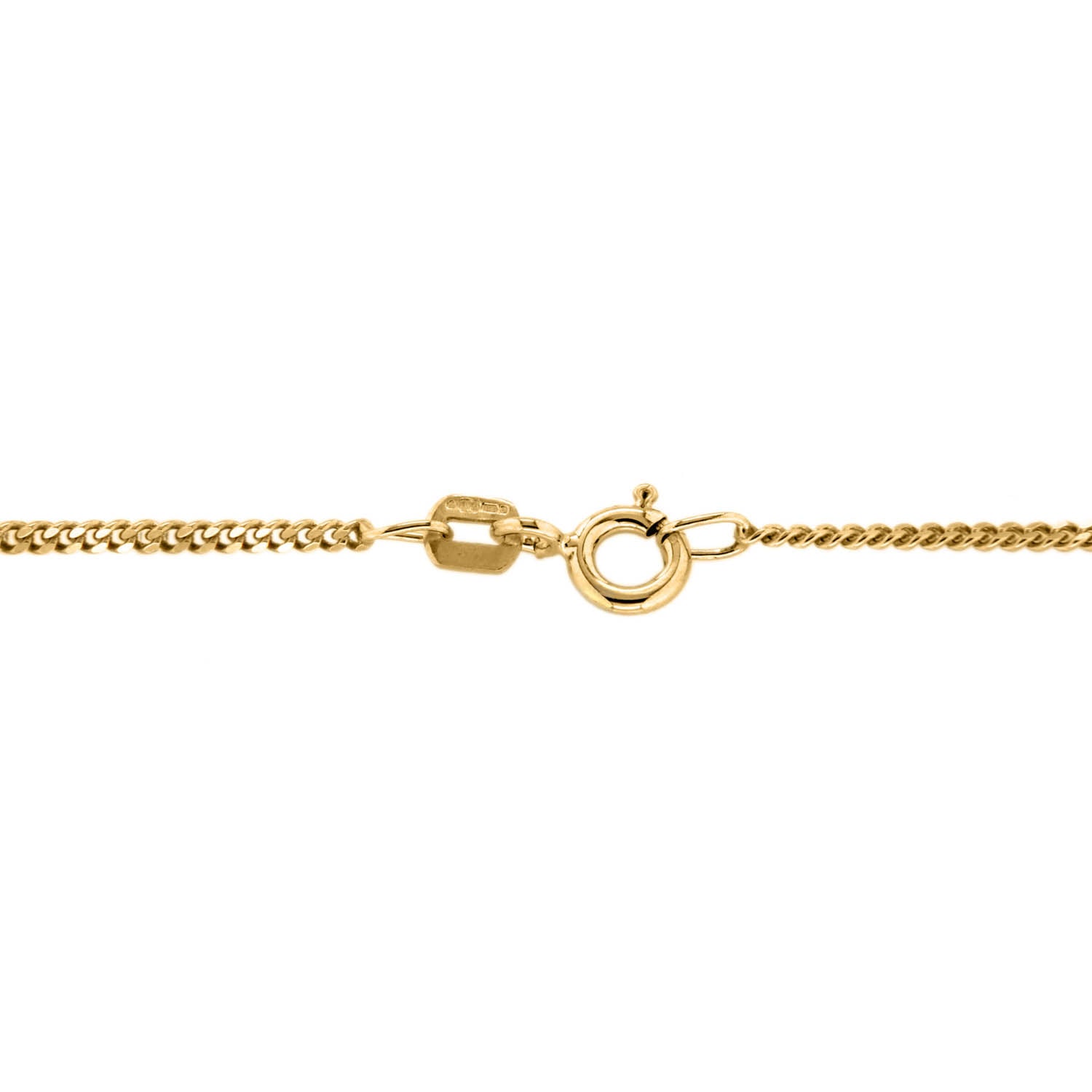 9ct Yellow Gold 40 Diamond Cut Curb Chain 46cm