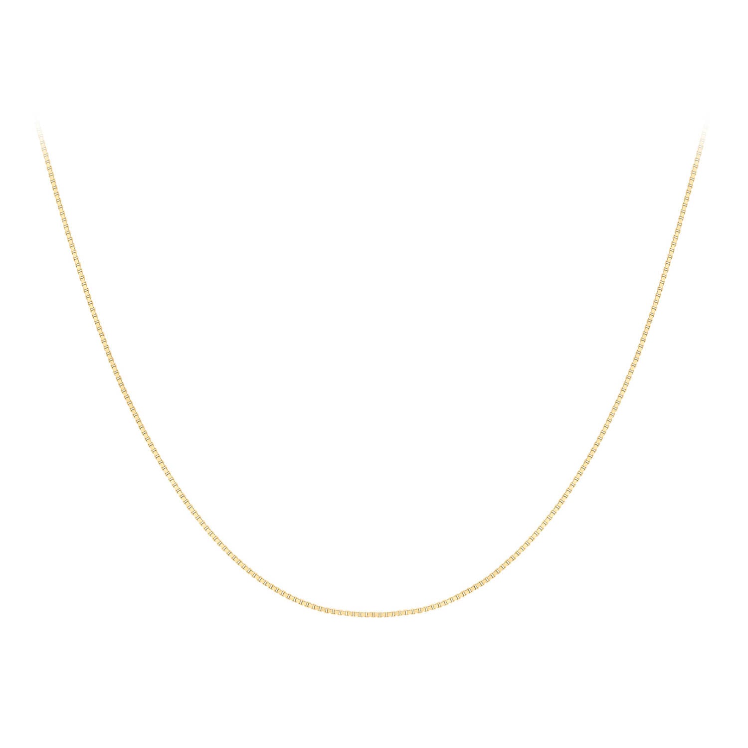 9ct Yellow Gold Solid Venetian Box Chain 40-45cm
