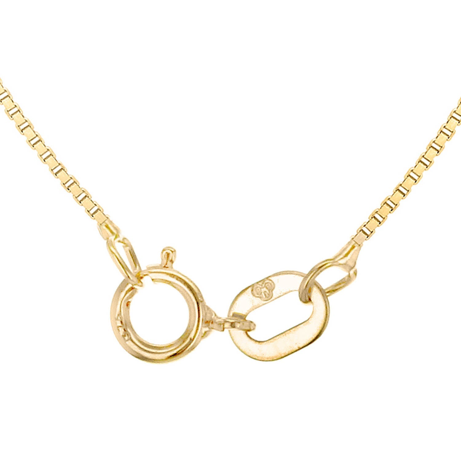 9ct Yellow Gold Solid Venetian Box Chain 40-45cm