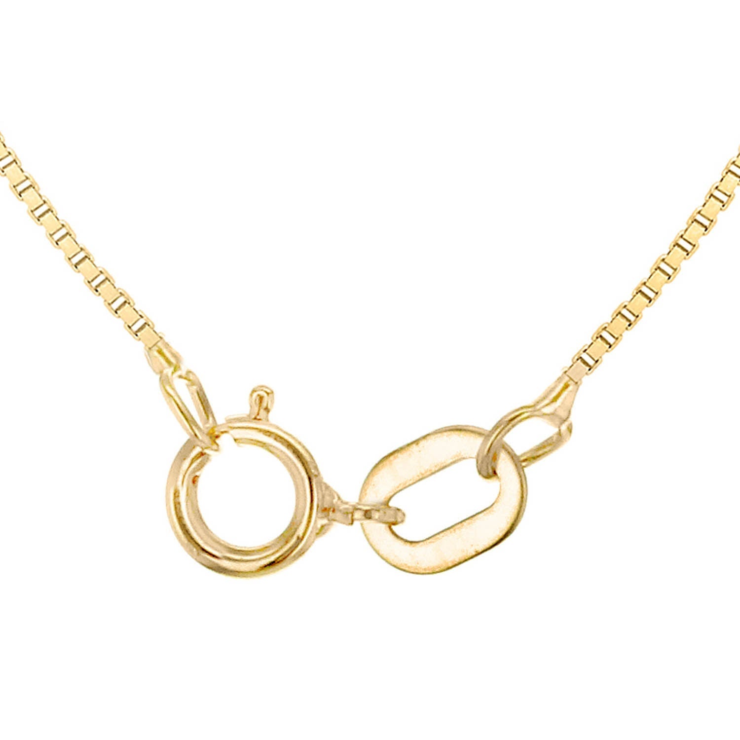 9ct Yellow Gold Solid Venetian Box Chain 45-50cm
