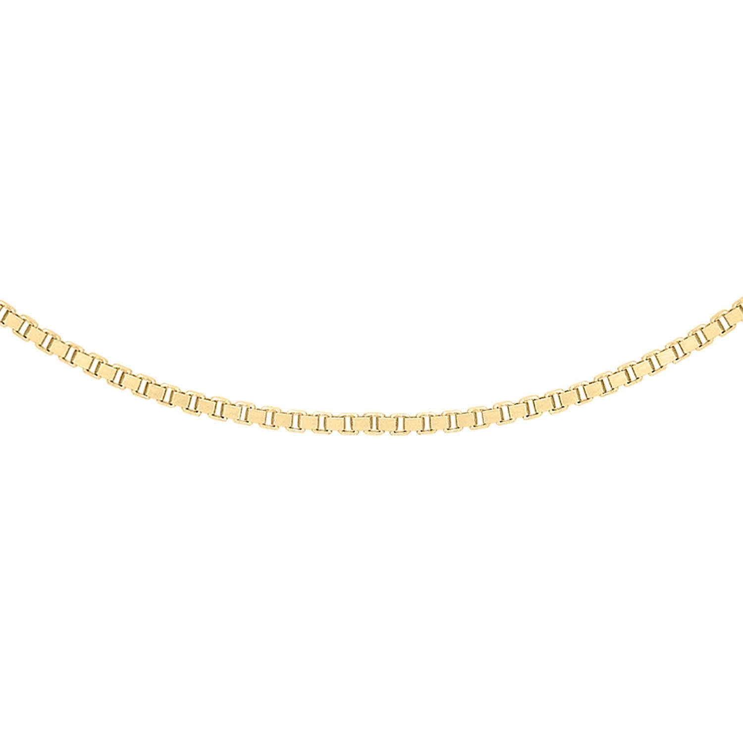 9ct Yellow Gold Solid Venetian Box Chain 45-50cm