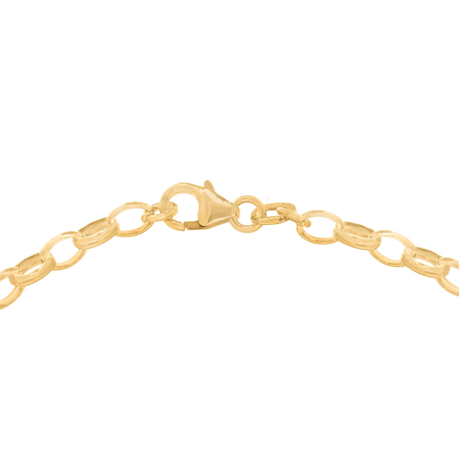 9ct Yellow Gold Oval Belcher Bracelet 19cm